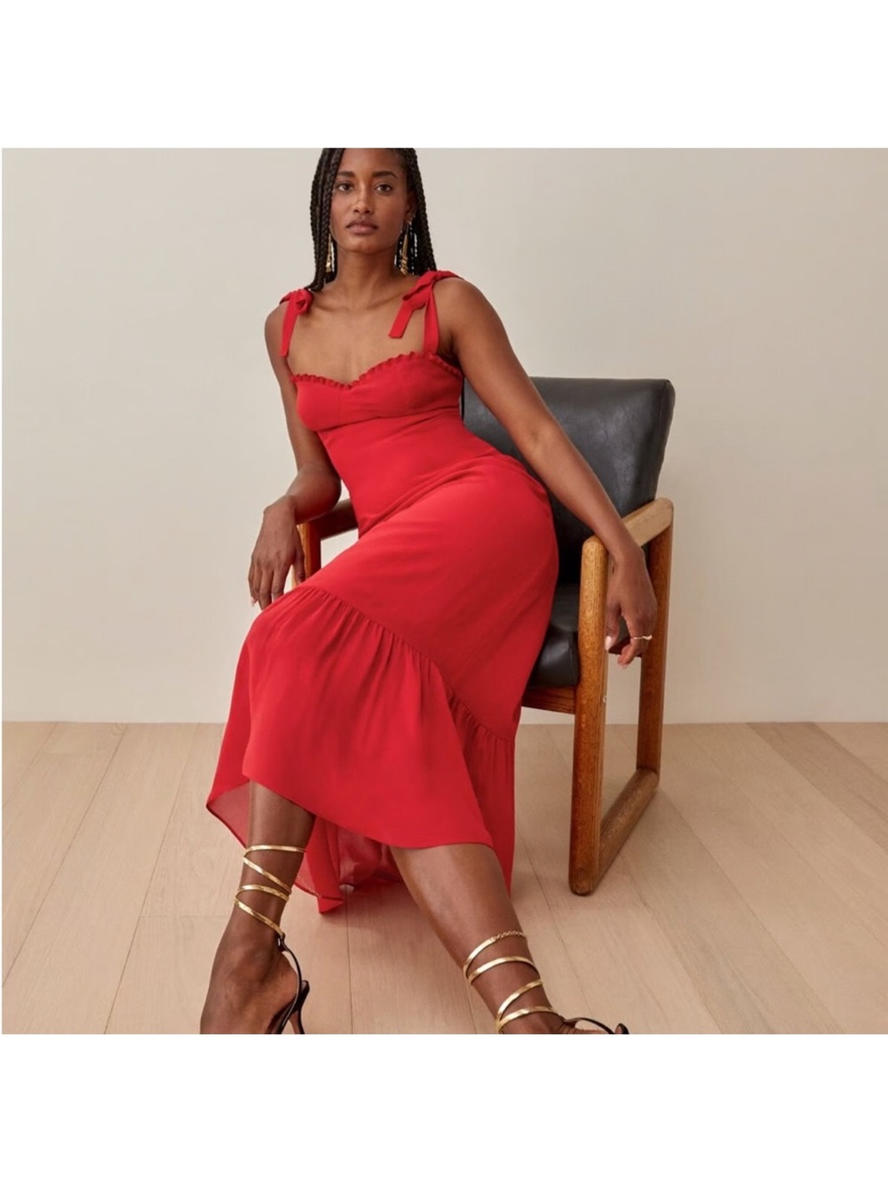 Reformation Nikita Dress in Cherry